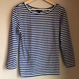 J.crew striped 3/4 sleeve tee